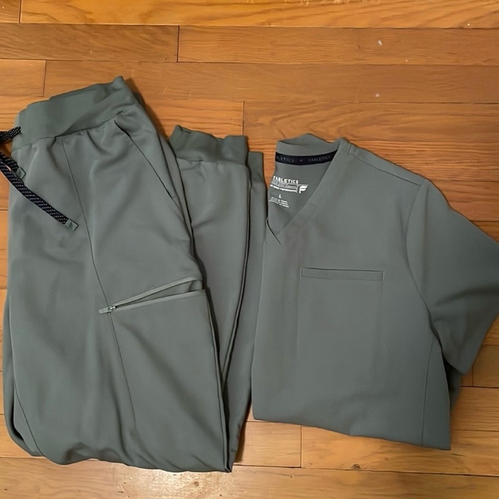 Fabletics Olive Green Scrub Set